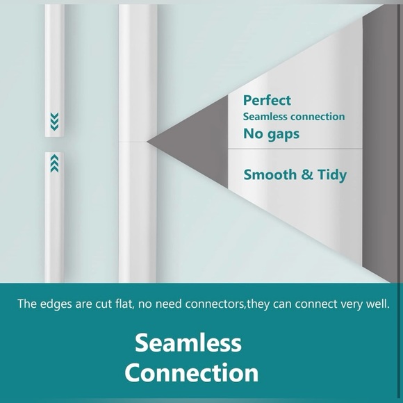 Wall Cord Cover, 153in Mini Wire Hider, Paintable Cable Concealer, 9 Pieces -NWT - Picture 6 of 9